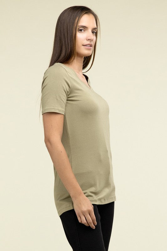 Cotton V-Neck Short Sleeve T-Shirts