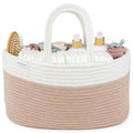 Rope Diaper Caddy Organizer 8.5" X 15" X 8" By Comfy Cubs