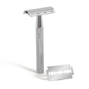 Metal Safety Razor, Unisex (with 5 Platinum Coated Blades) - OutletSavings