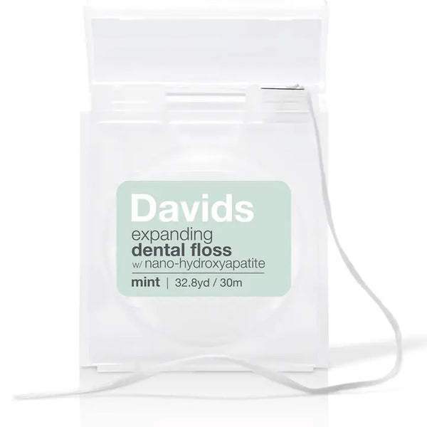 Davids Expanding Dental Floss / Refillable Dispenser / Mint