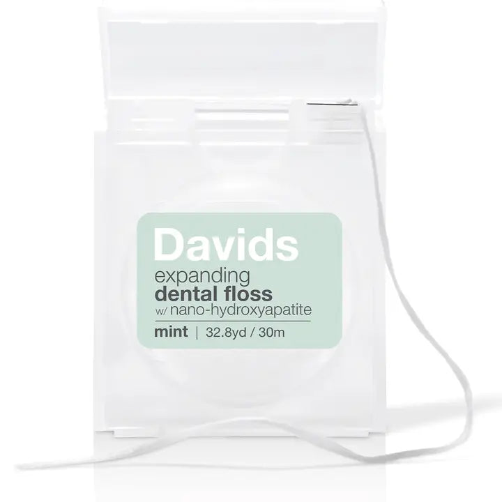 Davids Expanding Dental Floss / Refillable Dispenser / Mint