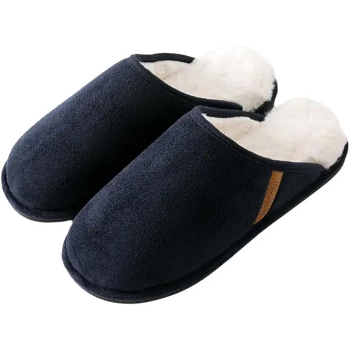 Roxoni Men's Warm Soft Furr House Memory Foam Slipper