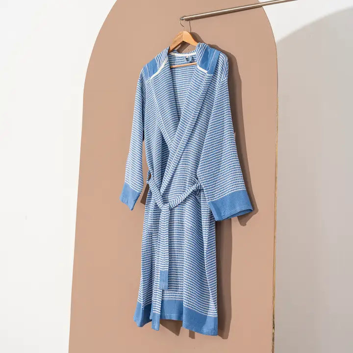 Bathrobe Turkish Cotton Quick-Dry Light Robe Spa Lounge Wear