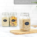 Glass Food Storage Jar with Airtight Clamp Lids - Set of 3