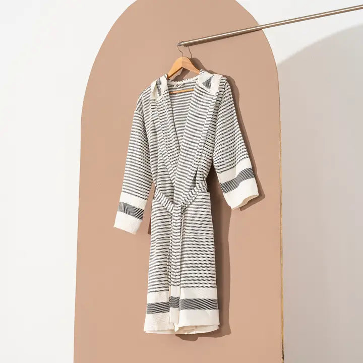 Bathrobe Turkish Cotton Lightweight Summer Hood Kimono Robe