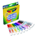 Crayola Ultra-Clean Washable Markers, Broad Tip, Assorted Classic Colors, Box Of 10