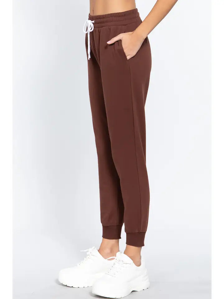 French Terry Capri Fitted Jogger Pants