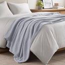 Solid Neutral Faux Feathersoft Blanket, Grey