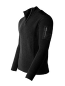 Quarter Zip Up Mock Turtle Neck Sweater