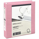 Heavy-Duty View 3-Ring Binder, 1 1/2" D-Rings, Pink