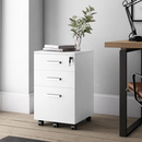 File Cabinet 3 Drawer Rolling Filing Cabinet with Lock