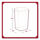 TRU RED Stackable Plastic Pencil Cup, 2.61 x 2.61 x 4.3, Clear