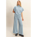 Mock Neck Top and Pants Set