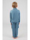 Toddler Boys Melange Fleece Half Zip and Jogger