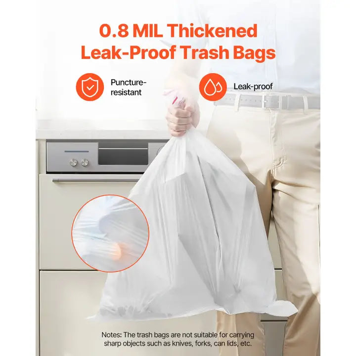 Drawstring garbage bags 13 gal/pack of 110