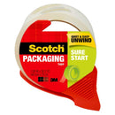 Scotch Sure Start Shipping Tape With Dispenser, 1-7/8" x 38.2 Yd., Clear