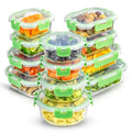 Joyful 12 Glass Storage Containers with Leakproof Lids