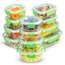 Joyful 12 Glass Storage Containers with Leakproof Lids