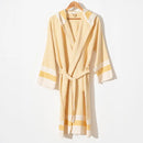 Bathrobe Turkish Cotton Lightweight Summer Hood Kimono Robe