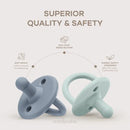 Baby Pacifier 5 Pack, 100% Food Garde Silicone By Comfy Cubs