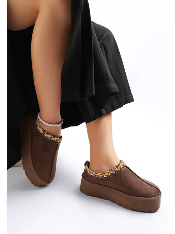 Jesters Embroidered Platform Classic Slip-On