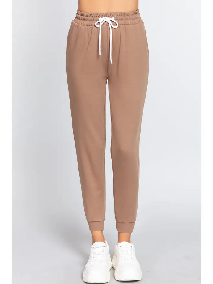 French Terry Capri Fitted Jogger Pants