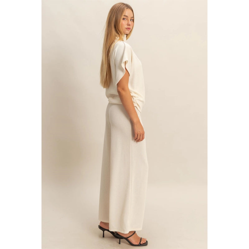 Mock Neck Top and Pants Set