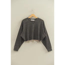 Drop-Shoulder Cropped Top