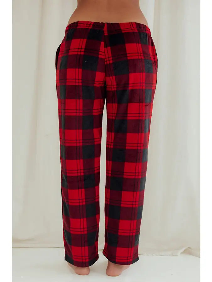 Youmita Lady Plaid Fleece Pajamas