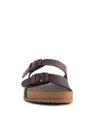 Minata Platform Buckled Slide Sandals - OutletSavings