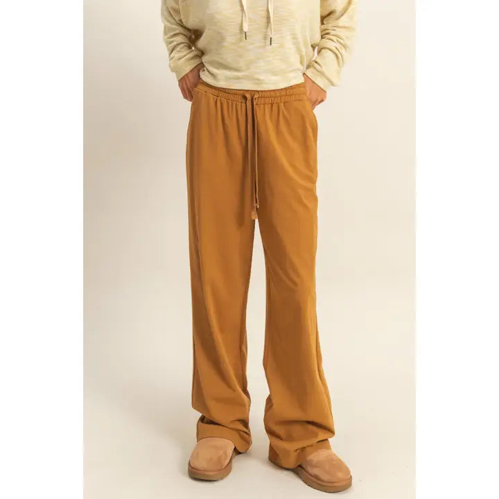 Drawstring High-Waisted Pants