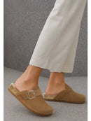Ratiha Buckle Accent Slip-On Footbed Mules