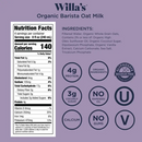 Willa's Organic Barista Oat Milk