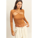 Cutout Long Sleeve Crop Top