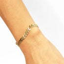 Stainless Steel Gold Chevron Chain Bracelet