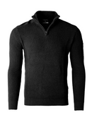 Quarter Zip Up Mock Turtle Neck Sweater