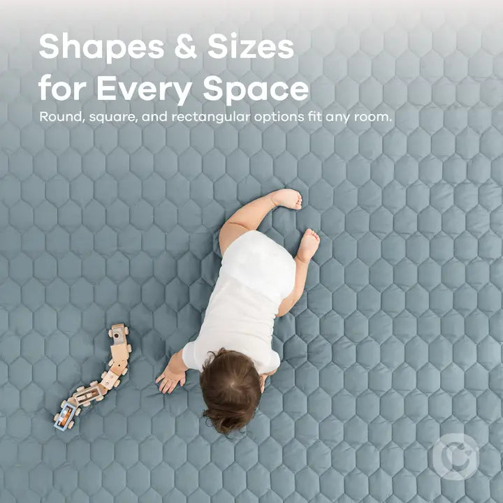 Premium Play Mat, Quilted Baby Mat For Floor By Comfy Cubs