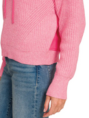 Textured Sweater Contrast Hoodie