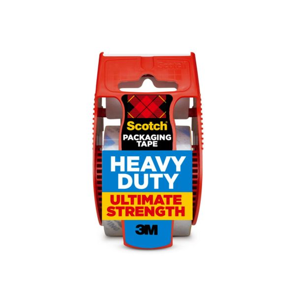 Scotch Heavy Duty Shipping Packing Tape, 1 Tape Roll with Dispenser, 1 7/8 in x 22.2 yd, 1.88" Core