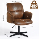 360° Swivel Adjustable Office, Accent and Vanity Chair Brown