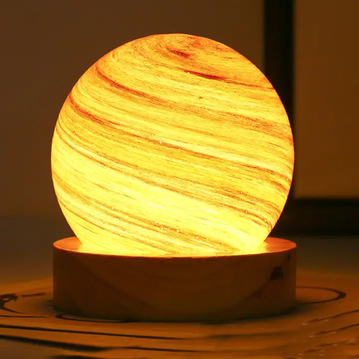 Adjustable Glass Art Planet Led Desk Lamp Planet Lamp Night