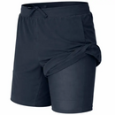 Men's 2 in 1 Stretch Quick Dry Gym Running Shorts With Liner - OutletSavings
