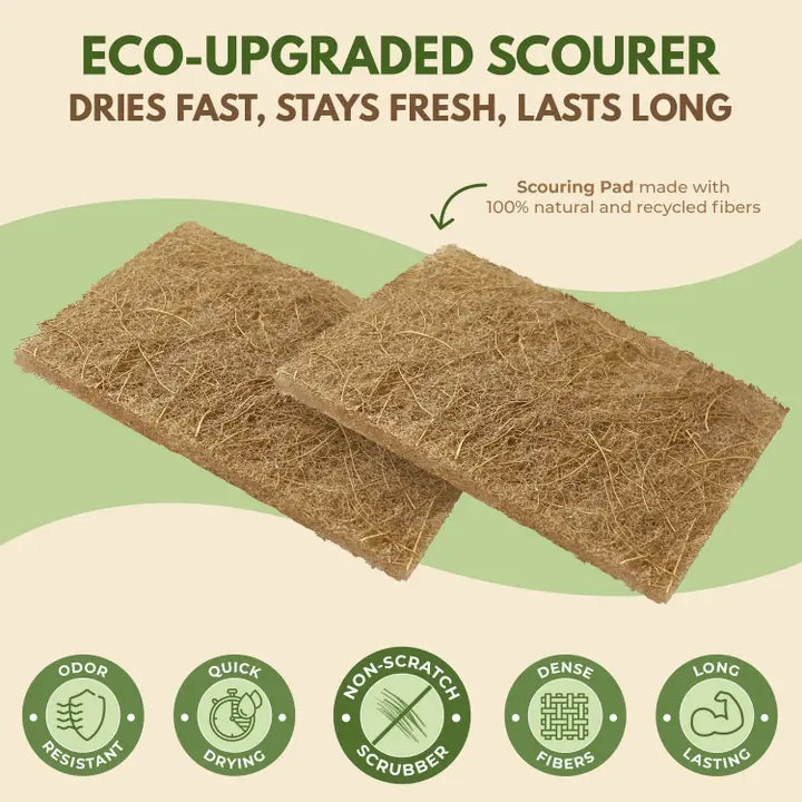 Eco-Friendly Scouring Pad - 12 Pack Coconut Scourer