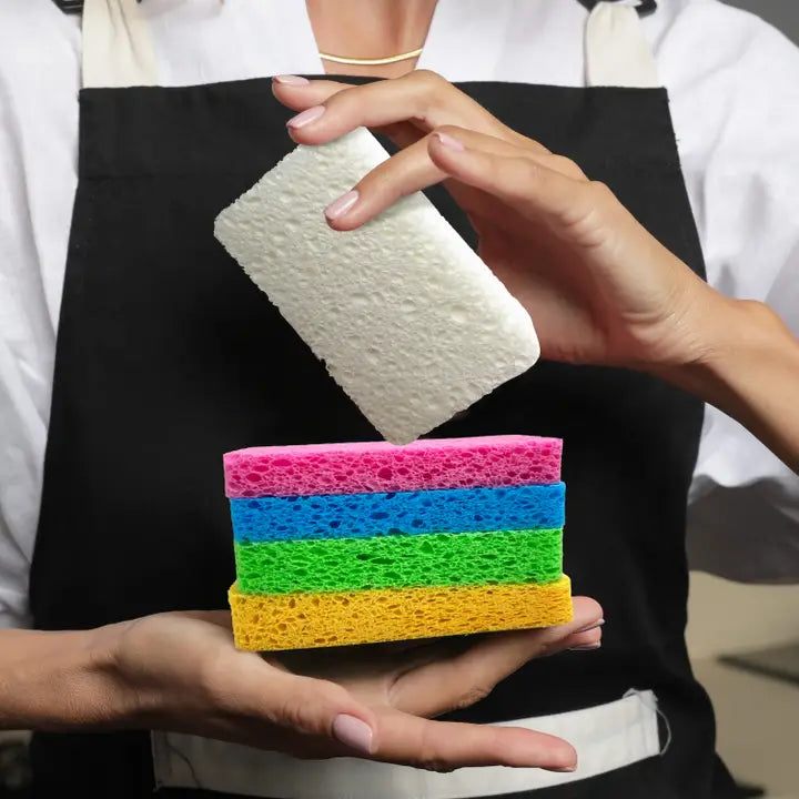 Compostable Kitchen Sponge - 6 Pack Eco Pop Up Sponges