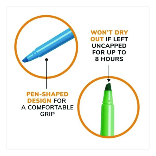 BIC Brite Liner Highlighters Pocket Style, Chisel Point, Assorted, 5-Pack
