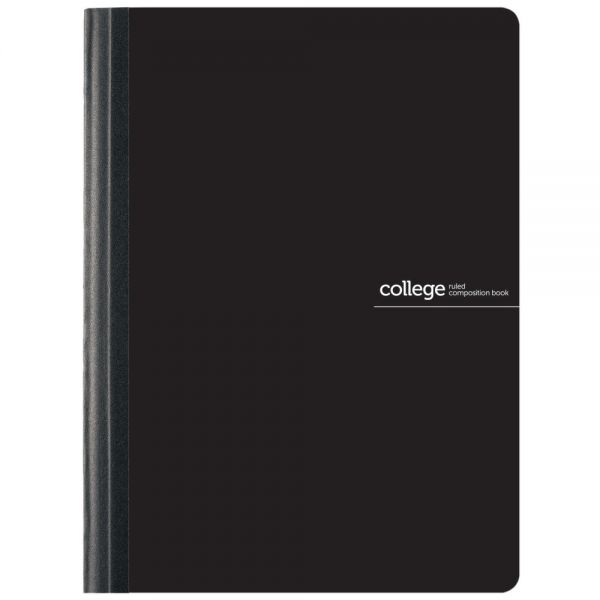 Poly Composition Book, 7-1/2" x 9-3/4", College Ruled, 80 Sheets, Black