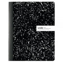 Composition Book, 7-1/2" x 9-3/4", Wide Ruled, 100 Sheets, Black/White