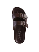 Minata Platform Buckled Slide Sandals - OutletSavings