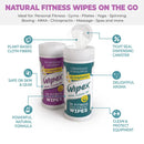 Wipex® Natural Yoga Mat Wipes | Soft, Plant-Based, Infused with Essential Oils