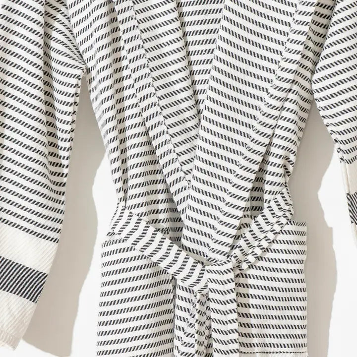 Bathrobe Turkish Cotton Lightweight Summer Hood Kimono Robe